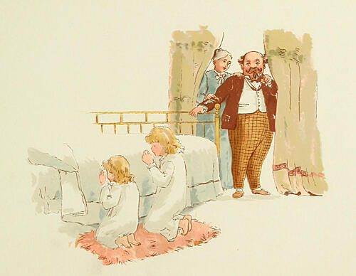 Children Praying, Vas Marriage a Failure 1894 Art Print by Vintage Christian Art