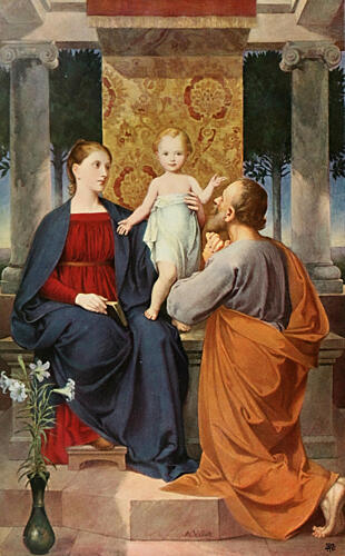 Madonna and Child, Christliche Kunst 3 1906 Art Print by A. Veller