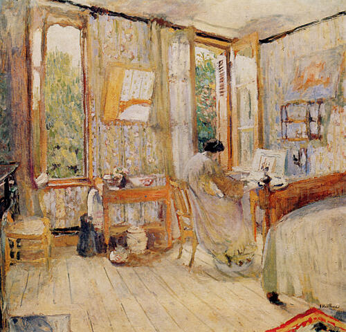 Interior of a Bedroom Ca 1908
