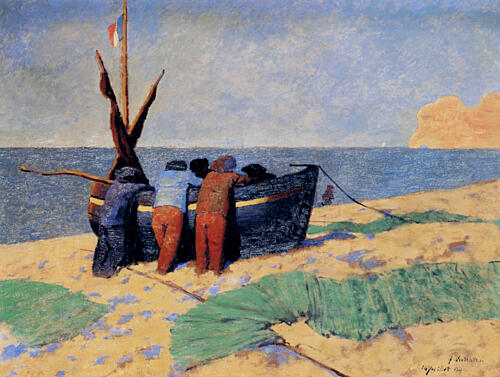 14th July at Etretat 1899 Art Print