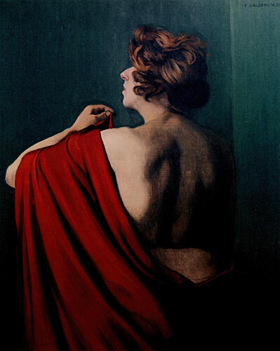 Woman with Red Shawl 1920