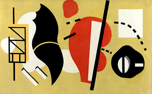 Composition on Green Background 1929 Art Print