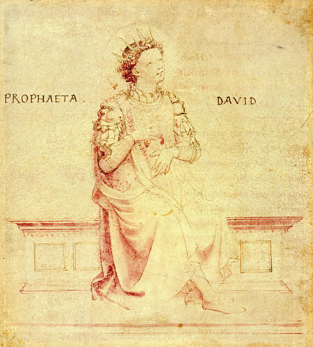 King David Playing a Psaltery Ca 1430 Art Print
