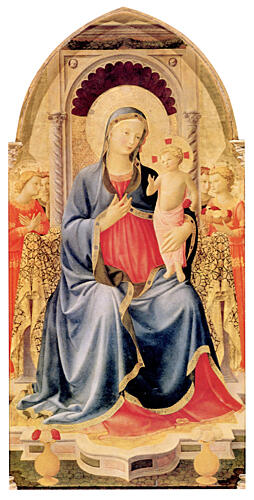 Virgin and Child Enthroned with Four Angels Ca 1435