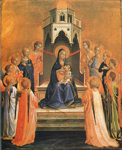 Virgin and Child Enthroned with Twelve Angels Ca 1430-33