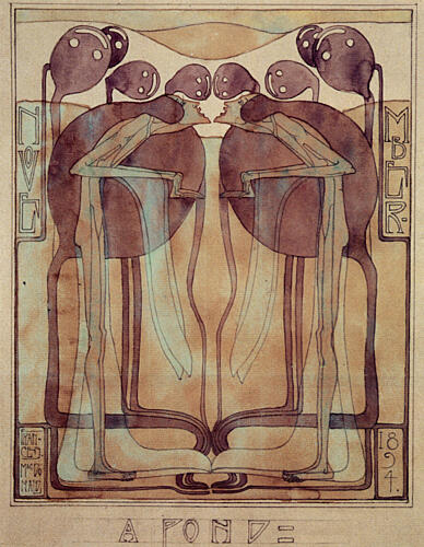 A Pond 1894 Art Print by Frances Macdonald