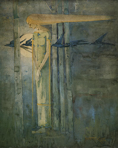 Ill Omen 1893 Art Print by Frances Macdonald