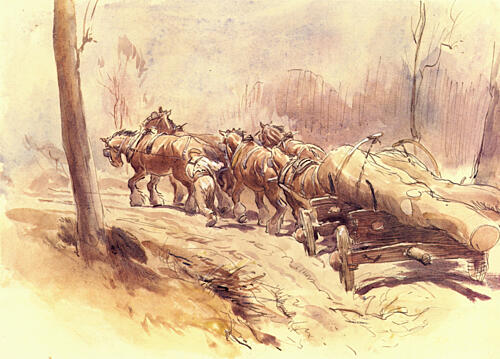 Pulling Logs