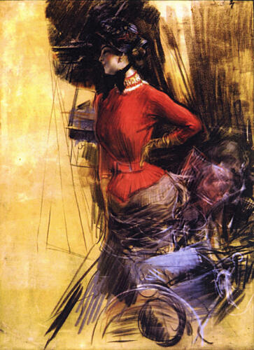 Lady in Red Jacket 1878