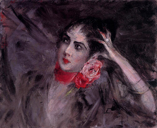 Princess Catherine Radziwill with a Red Ribbon