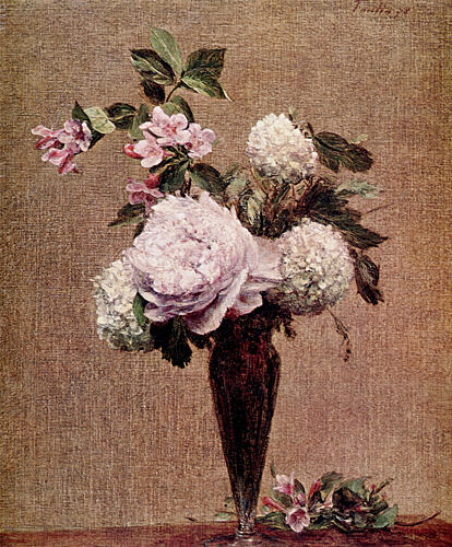 Peonies and Guelder Roses 1878 Art Print