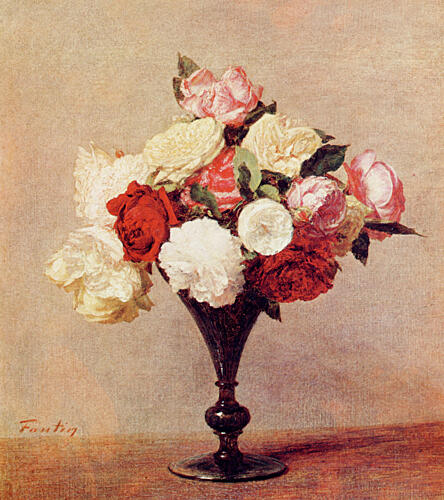 Roses in a Vase 1888 Art Print