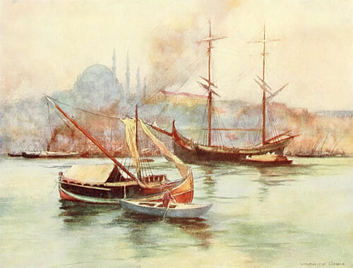Boats at Golden Horn, Constantinople 1906