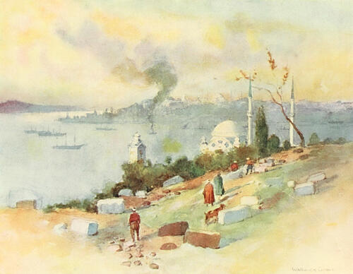 Seraglio Point, Constantinople 1906 Art Print
