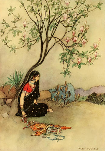The Princess Was Deserted, Folk Tales of Bengal 1912 Art Print