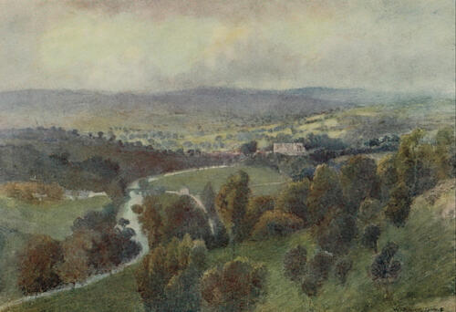 Buckfast Abbey Neighbourhood, Greater Abbeys of England 1908 Art Print