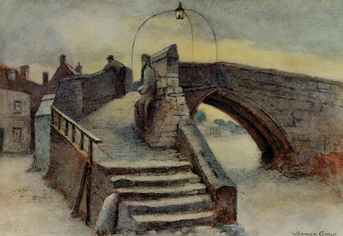 Crowland Abbey, Abbots Bridge, Greater Abbeys of England 1908 Art Print