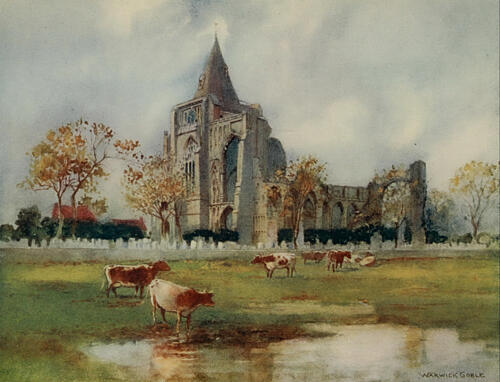 Crowland Abbey, Greater Abbeys of England 1908 Art Print