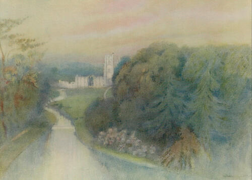 Fountains Abbey, the Surprise View, Greater Abbeys of England 1908