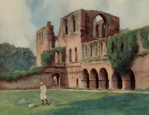 Furness Abbey, Cloisters, Greater Abbeys of England 1908 Art Print