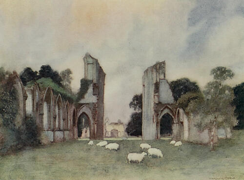 Glastonbury Abbey, Remains of Great Tower, Greater Abbeys of England 1908