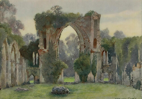Netley Abbey, Looking West, Greater Abbeys of England 1908