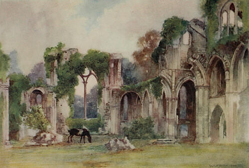 Netley Abbey, the East Window, Greater Abbeys of England 1908 Art Print