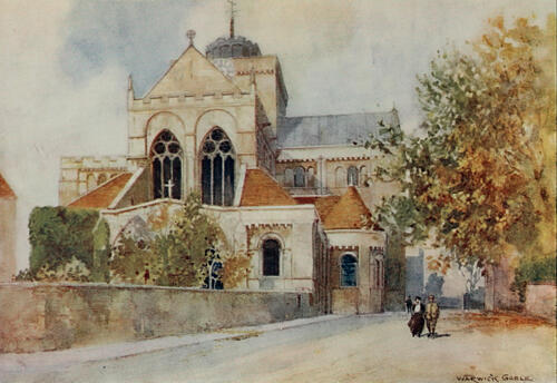 Romsey Abbey, Greater Abbeys of England 1908 Art Print