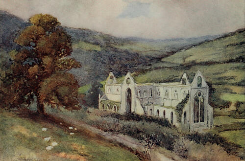 Tintern Abbey from the South-East, Greater Abbeys of England 1908 Art Print