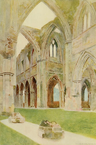 Tintern Abbey Interior, Greater Abbeys of England 1908 Art Print