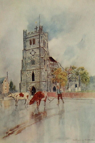 Waltham Abbey, Greater Abbeys of England 1908 Art Print