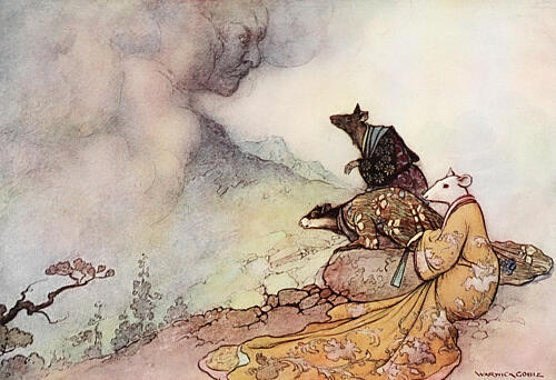 The Espousal of the Rats Daugter, Green Willow 1910 Art Print