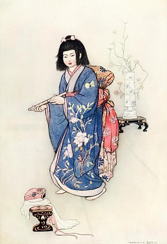 The Flute, Green Willow 1910 Art Print