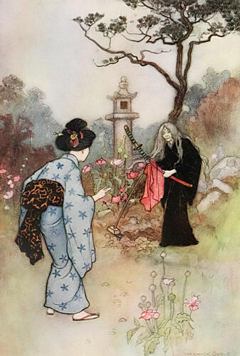 The Nurse, Green Willow 1910 Art Print