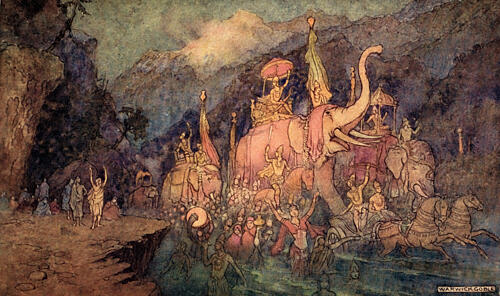 The Return of the Heroes Slain in Battle, Indian Myth and Legend 1913