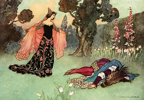 At Last She Remembered Her Dream, the Fairy Book 1913