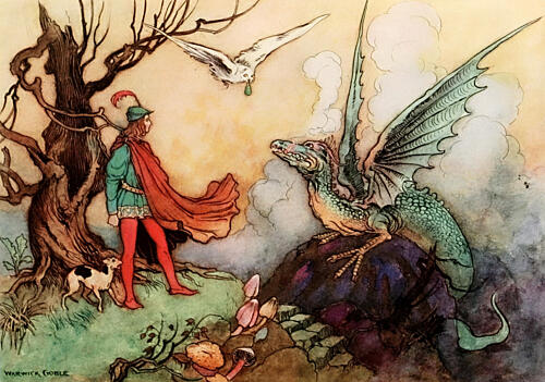 Avenant Delivered His Phial, the Fairy Book 1913