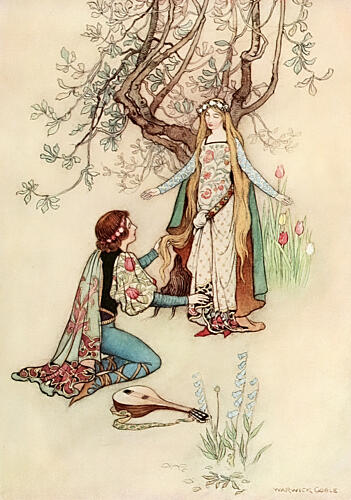 Riquet with the Tuft Appeared in Her Eyes, the Fairy Book 1913 Art Print