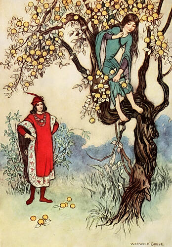 She Climbed up and Broke off a Branch, the Fairy Book 1913 Art Print