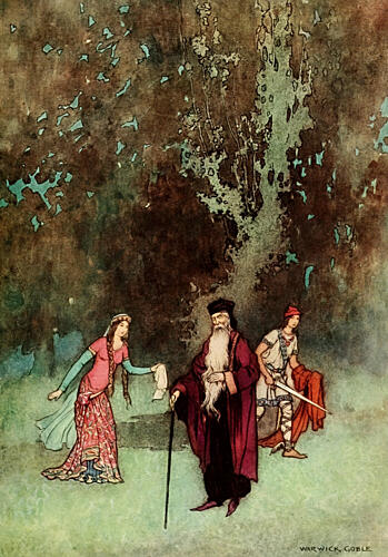 She Gave the Hankerchief to the Magician, the Fairy Book 1913 Art Print