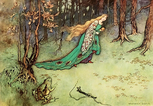The Kings Daughter Was Overjoyed, the Fairy Book 1913 Art Print