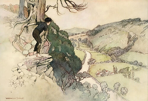 A Quiet, Rich, Happy Place, the Water-Babies 1909 Art Print by Warwick Goble