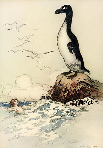 The Last of the Gairfowl, the Water-Babies 1909 Art Print