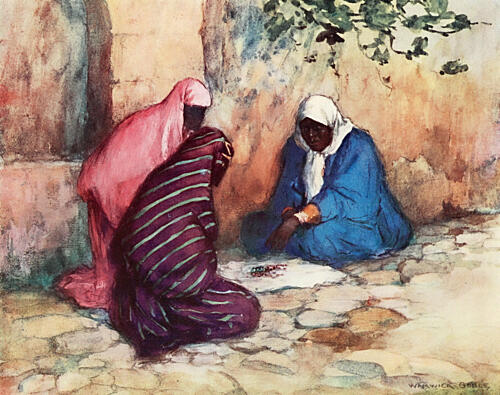 A Fortune Teller, Turkey 1911 Art Print by Warwick Goble