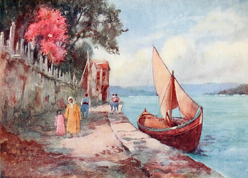 Boat in the Harbour, Turkey 1911 Art Print