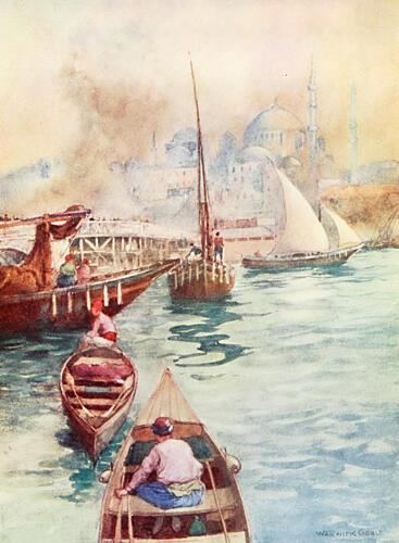 The Bridge from Galata to Stamboul, Turkey 1911 Art Print
