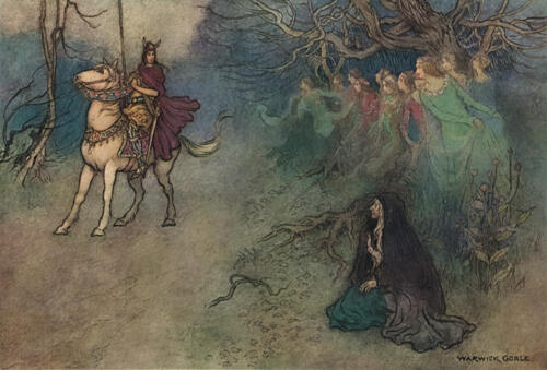Knight and Old Woman, Works of Geoffrey Chaucer 1912