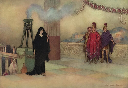 The First Meeting, Works of Geoffrey Chaucer 1912