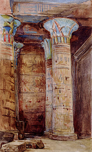 Interior of an Egyptian Temple, Assuan 1893