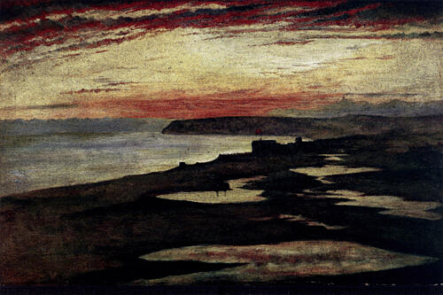 On the South Coast, Sunset at Seaford 1859